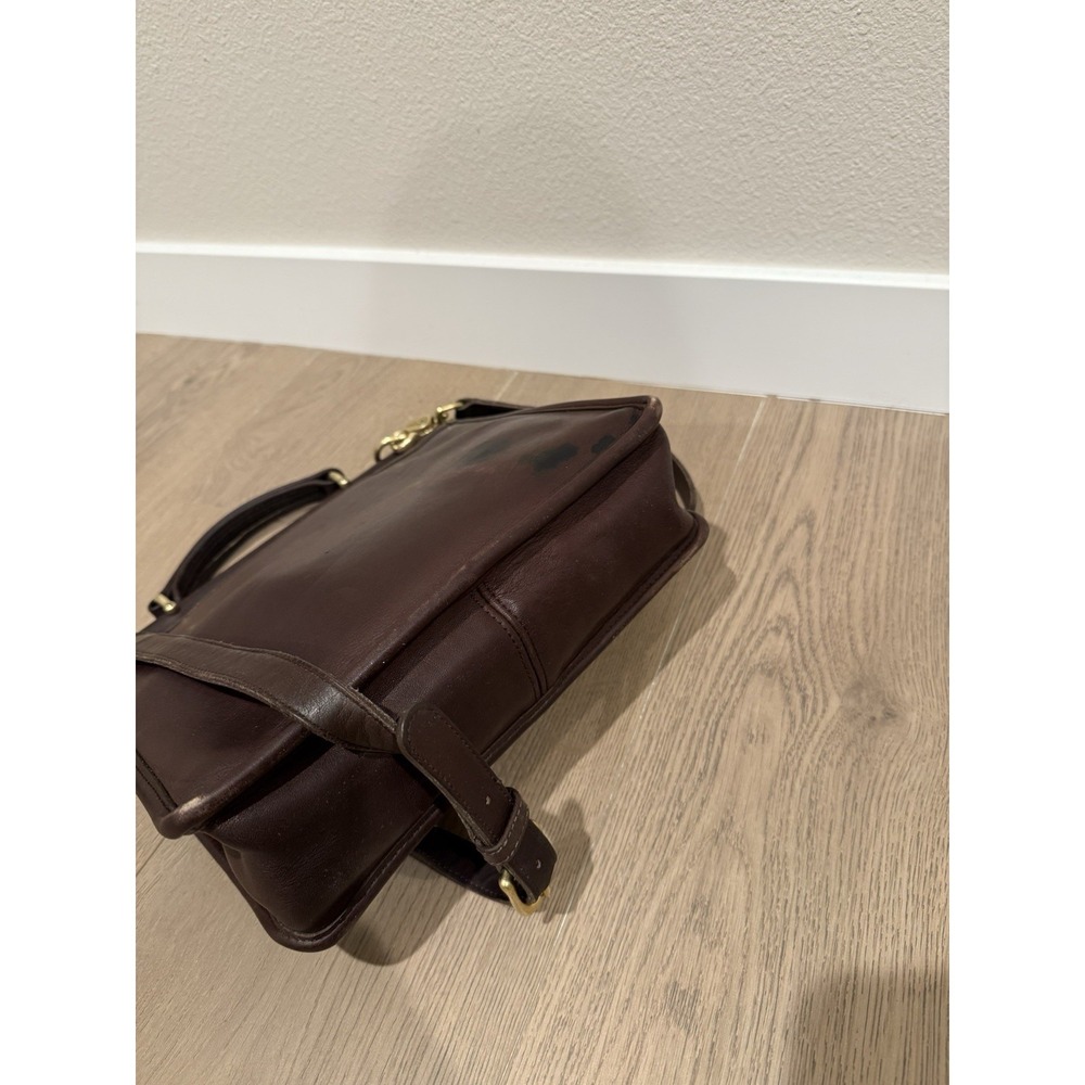 Vintage 90s Coach Willis 9927 Mahogany Brown Leather Crossbody Bag Purse Satchel - Picture 7 of 12